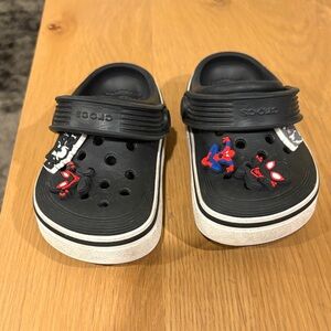 !! 3/$15 !! 
Crocs off court slip on shoes with Star Wars Disney and spiderman